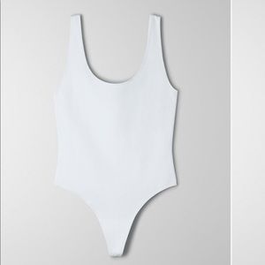 Aritzia Wilfred Free tank Bodysuit White XS Extra Small